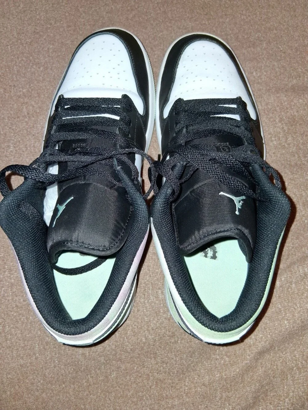 Men'sNike Black And White Tye Dye Low-Top Sneakers Size 12